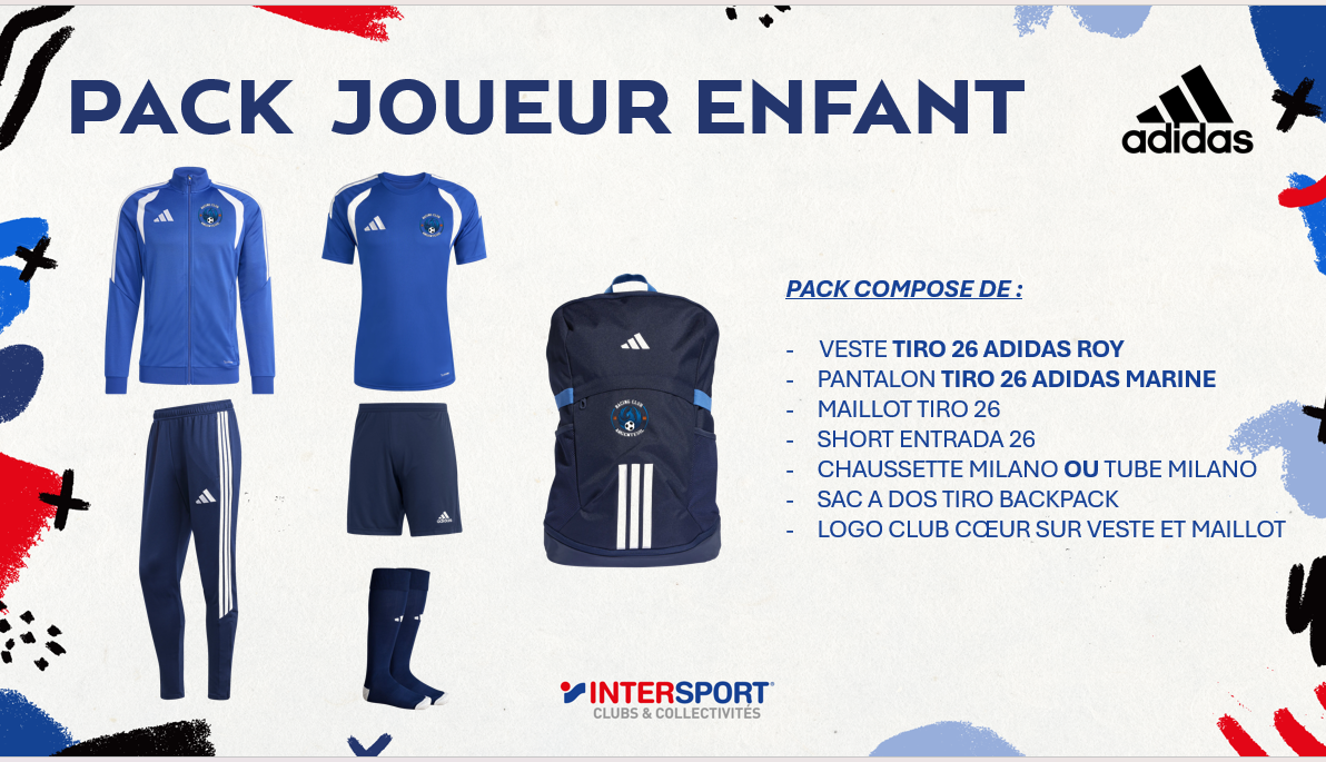 PACK RC ARGENTEUIL ENFANT ADIDAS